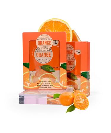 Orange 4 in 1 Foot Soak Set - Help To Make Your Foot Skin Softer and Brighter