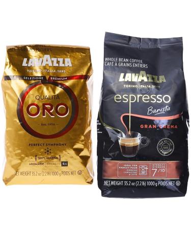 Oro Whole Bean Coffee Blend Medium Roast 1kg Bag (1 Pack) & Espresso Gran Crema Beans 1000gm(Packaging May Vary) Coffee+ Gran Crema Beans