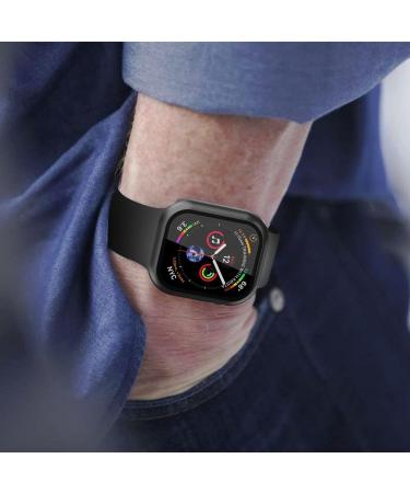 2 Pack Smiling Case with Tempered Glass for Apple Watch Series 9/8/7 45mm - Matte Black - Buy Online on SooperMarket.com