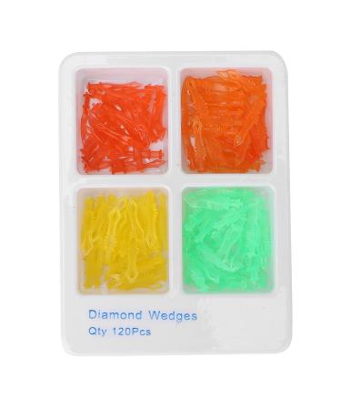 120pcs Dental Wedges 4 Sizes/Set Plastic Wedges Dental Plastic Poly Wedges With Holes For Dental Clinics