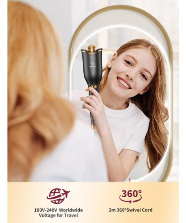 GHKJOK Automatic Curling Iron for Long Hair - 1 Ceramic Barrel 4 Heat Settings & 3 Timers Fast Heating Hair Curler - Ideal for Women - Shop Internationally - Buy Online on SooperMarket.com