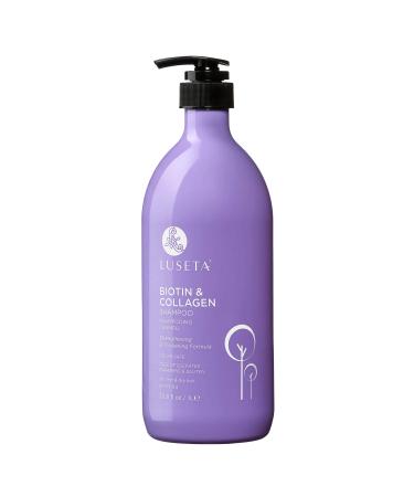 Halforange Luseta Biotin & Collagen Shampoo Thickening for Hair Loss & Fast Hair Growth - Infused with Argan Oil to Repair Damaged Dry Hair - Sulfate Free Paraben Free 33.8oz