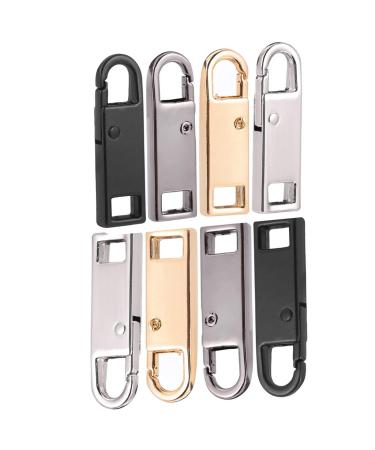 Srup 8 pieces zip repair spare parts zipper slider pull tabs replacement zipper pull for clothing jackets tent luggage luggage luggage backpack