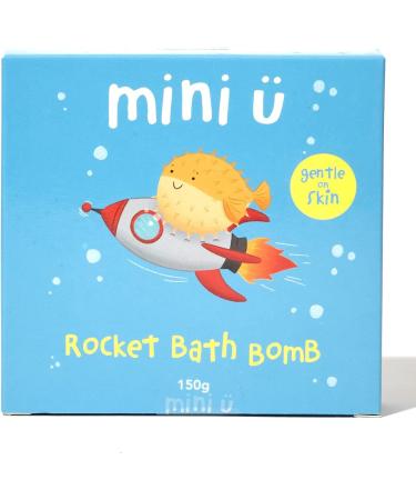 Mini U Rocket Bath Bomb Bath Fizzer with Shea Butter to Moisturise Vegan & Cruelty Free White Red & Yellow Flame Tail 1 - Buy Online on SooperMarket.com