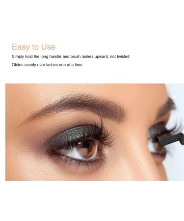Buy Eyelash Comb Set - Stainless Steel Mascara Applicator Brushes | 2pcs Foldable & Portable for Easy Eye Makeup - Buy Online on SooperMarket.com