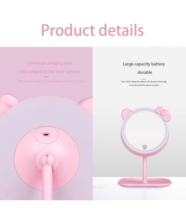 1PC Makeup Mirror with Light Vanity Mirror Rechargeable Touch Sensor LED Cosmetic Mirror for Travel Bedroom. - Buy Online on SooperMarket.com