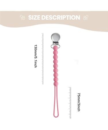 Pacifier Clips Baby Girls - MORIBOX Paci Clip 2 Pack R-Pink for Soothing Baby Binky Holder - Perfect Shower or Birthday Gift - Buy Online on SooperMarket.com