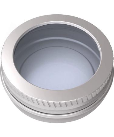 2 Ounce Aluminum Tin Jar 60ml - 20 Pcs Refillable Clear Top Screw Lid Round Container for Cosmetic Lip Balm Cream - Buy Online on SooperMarket.com