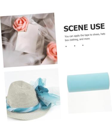 STOBOK 1 roll Supply Decorative Home Party Ribbon Wrapping Skirt Tulle Decor of Wedding Polyester DIY 2200X15cm White - Buy Online on SooperMarket.com