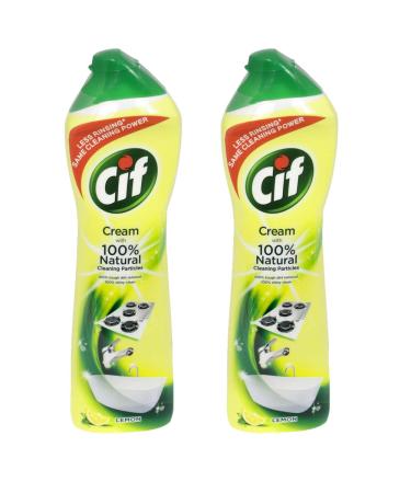 2 x 500ml Lemon Fragrance Cream All Purpose Cleaner Bathroom Kitchen Sink Tiles