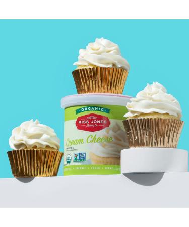 Miss Jones Baking Organic Vegan Cream Cheese Buttercream Frosting - 11.29 oz for Icing & Decorating - Buy Online on SooperMarket.com