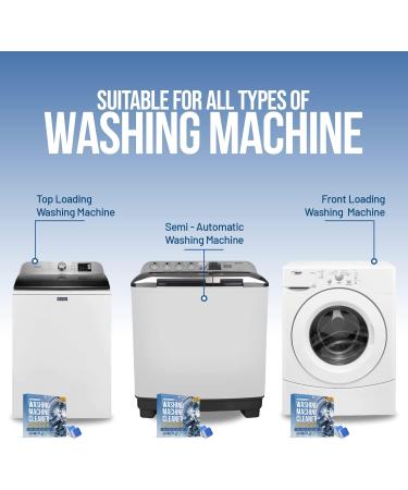 Washing Machine Cleaner Descaler Tablets - Eco-Friendly Deep Cleaning (24 Tablets 1 Year Supply) for HE Front & Top Loaders - Odor & Grime Eliminator - Buy Online on SooperMarket.com