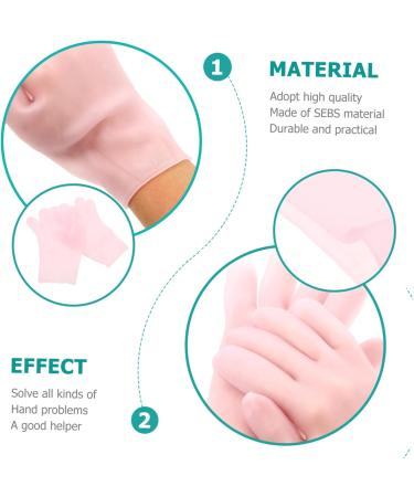 minkissy 3 Pairs Moisturizing Gloves Hands Night Mittens Exfoliating Glove Gloves Overnight Night Gloves Cream Gloves Softening Grade Anti-Wrinkle Gloves Spa Sebs Pink - Buy Online on SooperMarket.com