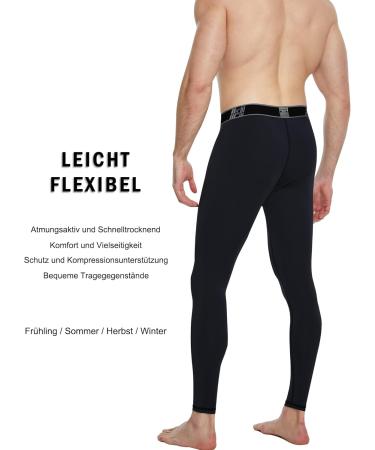 Buy Hoplynn Men's Compression Pants - Black Long Running Trousers for Jogging Training & Fitness | Breathable Cycling Leggings - Buy Online on SooperMarket.com
