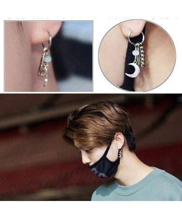 Mshion Unisex Moon Stud Earrings with Jewelry Box - 1 Pair | Unique Gift Idea - Buy Online on SooperMarket.com