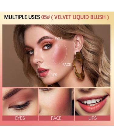 GL-Turelifes Soft Cream Blush Makeup - Long Lasting Liquid Blush for Cheeks - Natural-Looking & Smudge Proof - Dewy Velvet Finish - Easy to Blend Formula (3 Shades) - Buy Online on SooperMarket.com