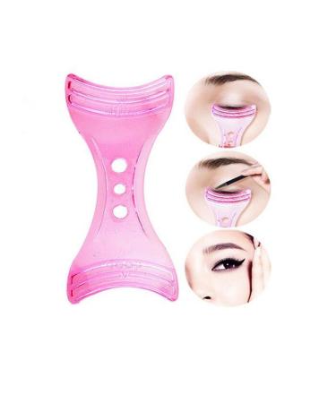 2PCS Women Lady Pink Eyeliner Template Guide Stencil Shaper Girls Eyeliner Assistant Helper for Beginners Cosmetic Makeup Tools