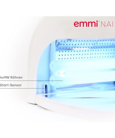 Buy Emmi Nail Classic UV Hardening Lamp BT White | UV Nail Lamp for Gel Nails | 4 Tubes & 2-Minute Timer | Perfect for Stiletto Nails - International Shipping Available - Buy Online on SooperMarket.com