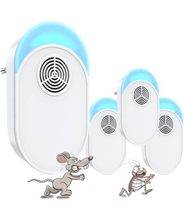 Ultrasound pest control 4 pieces pest distributor electronic pest deflector for insects mice beetles insects cockroaches white#001