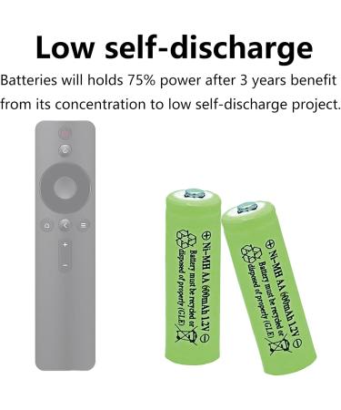 12 Counts AA 600mAh NiMH Rechargeable Batteries - 1.2V Double A Solar Light Compatible - Eco-Friendly Power Solution - Buy Online on SooperMarket.com