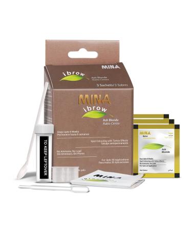 Mina ibrow Hair Color Ash Blond|Long Lasting Natural Spot coloring and Hair Tinting Powder  Water and Smudge Proof | No Ammonia  No Lead with 100% Gray Converge Upto 30 Application|Vegan and Cruelty free Ash Blonde