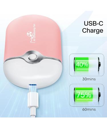 Geisofu USB Mini Portable Bladeless Fan for Eyelash Extension - Rechargeable & Electric (Light Pink) - Buy Online on SooperMarket.com