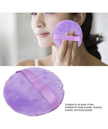 Makeup Puff Pad Powder Puff Wet Dry Washable Soft Swan Down Ultra Large Round Loose Powder Puff for Makeup Round Powder Blenders Sponges (Purple) - Buy Online on SooperMarket.com