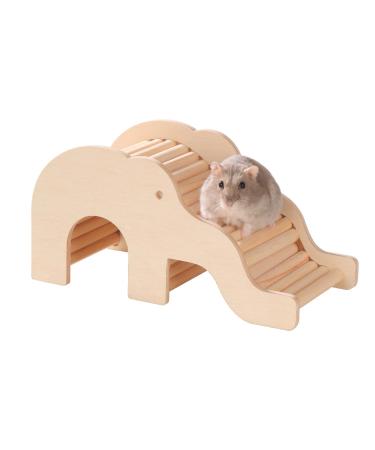 BUCATSTATE Hamster wooden house with climbing ladder house wooden accessories for hamster cage gerbils mice dwarf hamster small animal elephant
