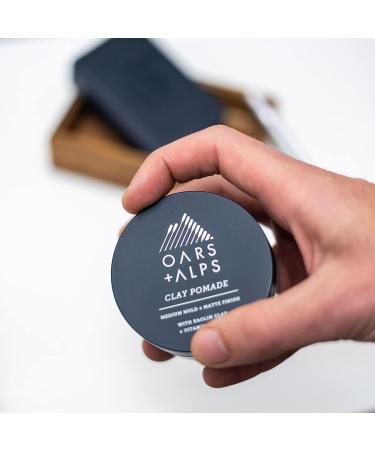 Oars + Alps Clay Hair Pomade for Men - Promotes Hair Growth, Medium Hold, Matte Finish, Reduces Frizz - 2.4 Fl Oz - Buy Online on SooperMarket.com