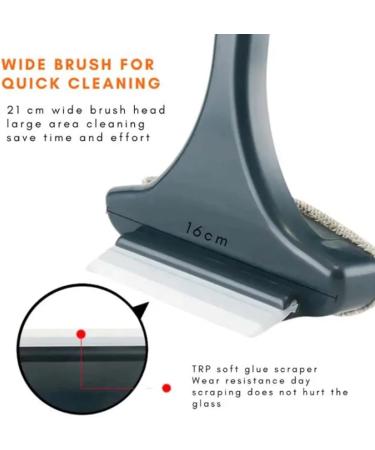 Screen Window Brush Household Glass Wiper Window Cleaning Tool With Dual-head Screen Window Cleaning Without Disassembly Yellow - Buy Online on SooperMarket.com