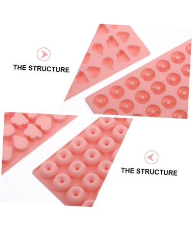 ibasenice 2pcs Candy Mold Cookie Mold Cupcake Molds Cookie Stencils Mini Cake Molds Gummy 20X14.3CM Pink - Buy Online on SooperMarket.com