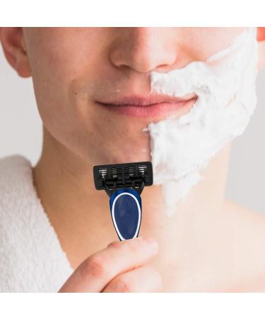 Men's 5-Blade Razor with Dual Lubrication, Precision Trimmer & 4 Cartridge Refills - Blue - Buy Online on SooperMarket.com