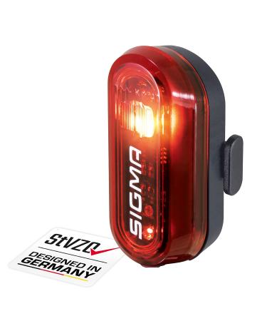 SIGMA SPORT - Curve | LED bicycle light | StVZO approved battery-operated rear light | Color: Black uni Single