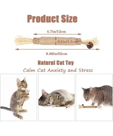 Tsathoggua 4 pcs Matatabi Silvervine Chew Sticks Natural Cat Chew Toy Catnip Toy for Cats Cat Sticks Cat Teeth Nip Cat Teeth Cleaning Kitty Dental Chew Stick Kitten Teething and Stress Release - Buy Online on SooperMarket.com