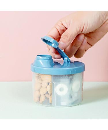 Rotating Milk Powder Dispenser - Portable Formula Storage Box for Newborns - 4 Compartments Snack Container - Blue - Buy Online on SooperMarket.com