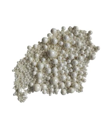 Edible White Pearl Sugar Sprinkles Candy Mixing Size Baking Cake Decorations Cupcake Toppers Cookie Decorating Wedding Party Valentine's Halloween Christmas Supplies 120g/ 4.23oz - Buy Online on SooperMarket.com