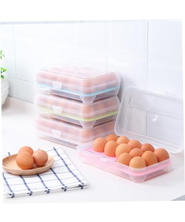 Mikikit Refrigerator Egg Container 15 Egg Clear Container Acrylic Organizer Containers for Food Fridge Memory Refrigerator Blue medium - Buy Online on SooperMarket.com