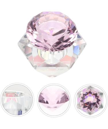POPETPOP 1pc Nail Art Crystal Cup Glass Container with Lid Nail Powder Dish Nail Monomer Liquid Bowl Glass Nail Dish Transparent Nail Polish Crystal Nail Art Cup White Crystal Cup Bowl Care 5.5x5.5cm Pink - Buy Online on SooperMarket.com