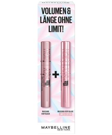 Maybelline New York Black Mulled Hill Sky High Mascara 7.2 ml with Limited Edition Sky High Mascara 7.2 ml very black Limited Edition 14.4 ML (1 SPACK) LASH SECHENTATAL Sky High Very Black and Limited Edition