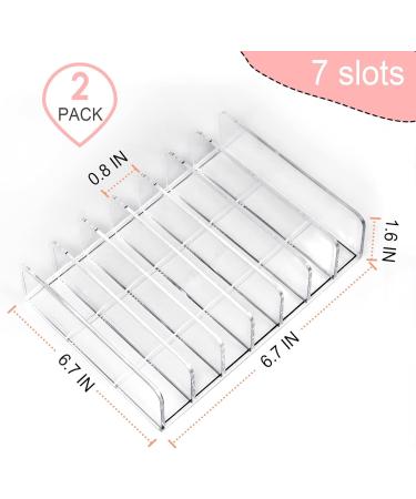 Vowcarol Eyeshadow Palette Organizer Acrylic 7-Section Clear Makeup Holder - 2 Pack - Buy Online on SooperMarket.com