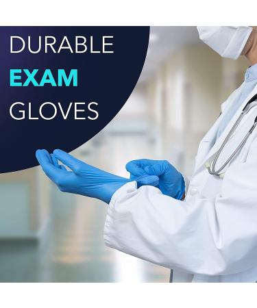 Circlecare Powder-Free Nitrile Disposable Exam Gloves - 100 Pack, Blue, Extra-Large, Latex-Free, Non-Sterile, Textured Fingertips - Buy Online on SooperMarket.com