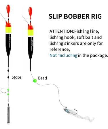SEAOWL Fishing Slip Bobber Float Kit with Balsa Slip Corks and Bobber Stops - 10g (B.3/8oz) - 5pcs - Buy Online on SooperMarket.com