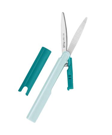 Plus Pen Style Non Stick Compact TSA Twiggy Scissors with Cover Turquoise One Size No Color
