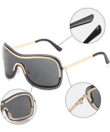 Sport Sunglasses | Women Sunglasses UV Protection Cycling Driving Fishing Sun Glasses Portable Wrap Around Cycling Puchen Gold Frame Full Gray Film - Buy Online on SooperMarket.com