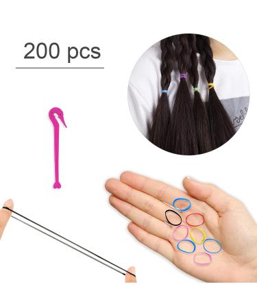 200 Mini Elastic Hair Ties for Girls - Perfect for Braids Dreadlocks & Weddings - Black Hair Accessories - Buy Online on SooperMarket.com