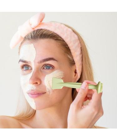 Virtcooy Silicone Face Brush | Mud Film Applicator Brush Reusable Double Head Silicone Face Washing Scrubber - Buy Online on SooperMarket.com