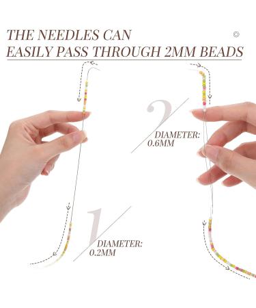 Stainless Steel Curved Needles Set for Jewelry Making - Includes 2 Sizes for String Beading - Buy Online on SooperMarket.com