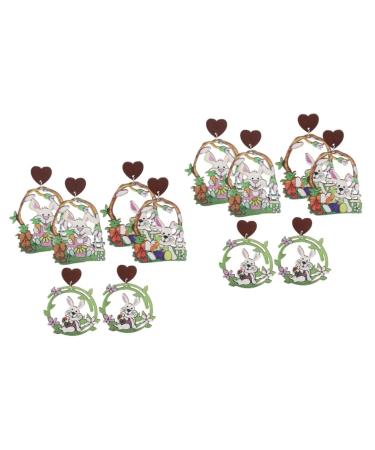 TENDYCOCO 6 Pairs Easter Earrings Stud Earrings Womens Earrings Dangling Holiday Earrings for Women Earrings Fun Fashion Earrings for Women Earrings for Women Trendy Pendant Wooden Miss 5.50X4.30X1.50CMx2pcs As Shownx2pcs