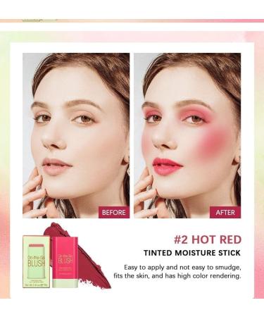 Lovelycat On-the-Go Makeup Blush Stick Tinted Moisture Stick Shadow Lips Cheek Blusher Creamy Makeup Long Lasting Natural Nude Makeup for All Skin (red) - Buy Online on SooperMarket.com