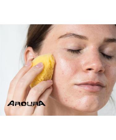 AROURA Natural Sea Wool Sponge | Shower & Bath Sponge | Natural Loofah | Sea Sponge for Body Care | Sea Sponge for Facial Cleansing & Body Washing | Natural Sponge Size 3 (11-12 CM) - Buy Online on SooperMarket.com